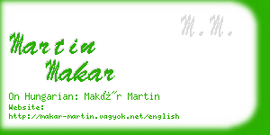 martin makar business card